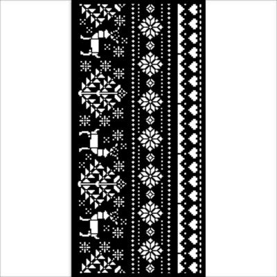 Stamperia 12 x 25cm Thick Stencil Christmas Border Deer