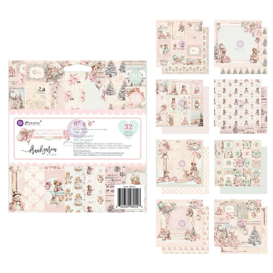Prima Marketing Christmas Blush 6x6 Inch Paper Pad by Frank Garcia