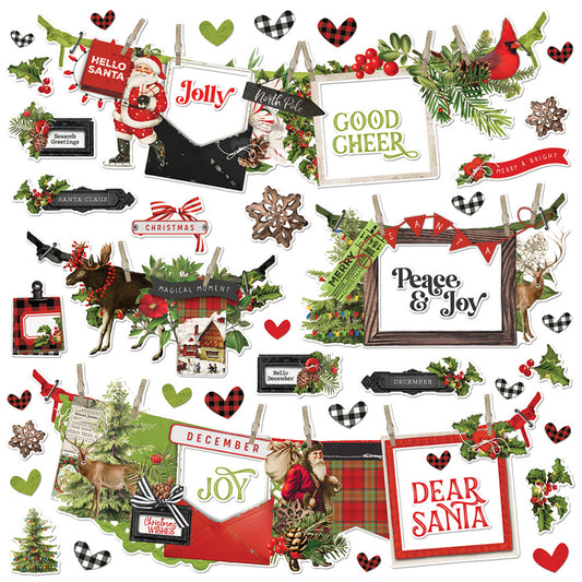 Simple Stories Simple Vintage Christmas Lodge Banner Sticker