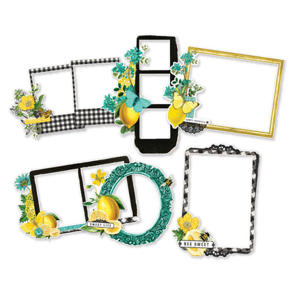 Simple Stories  Simple Vintage Lemon Twist Chipboard Frames