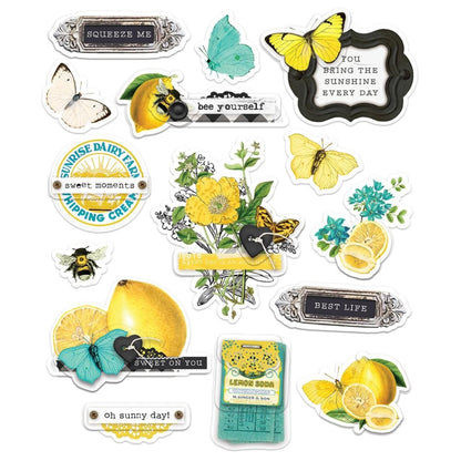 Simple Stories Simple Vintage Lemon Twist - Layered Stickers