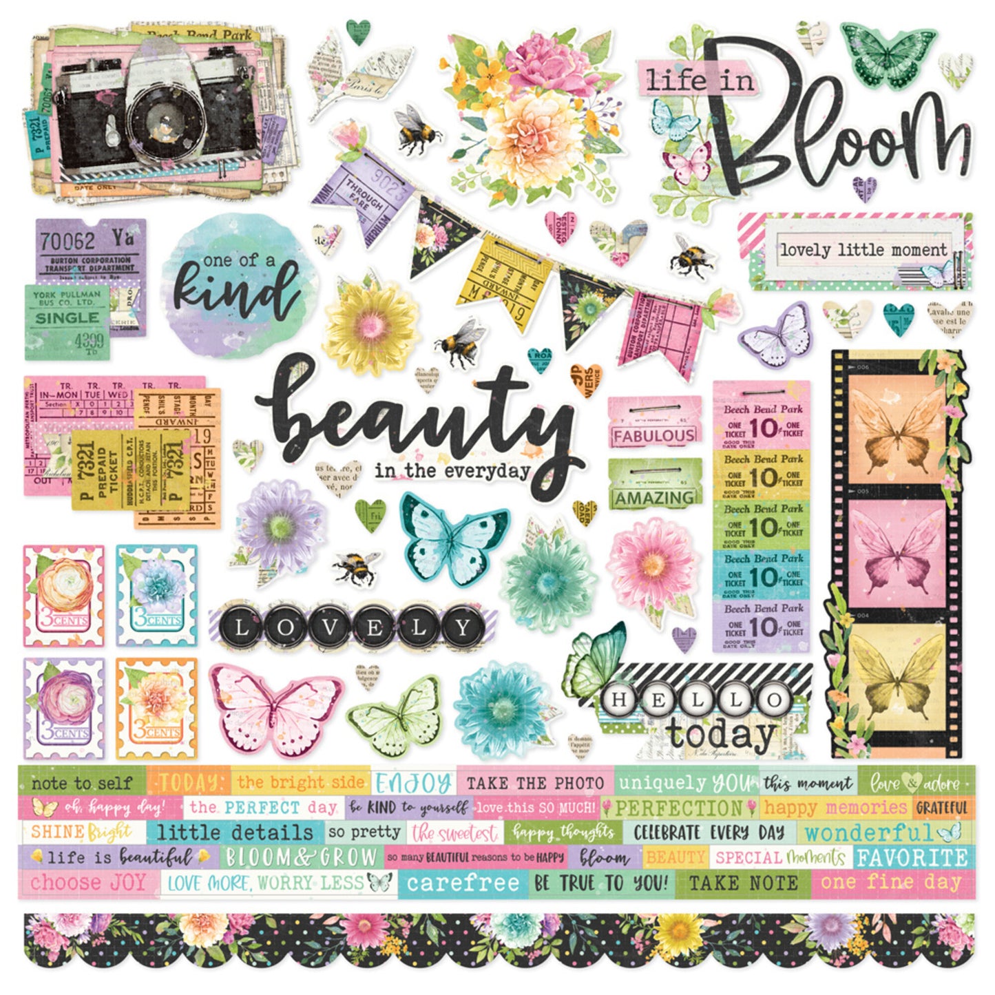 Simple Stories Simple Vintage Life in Bloom Cardstock Stickers
