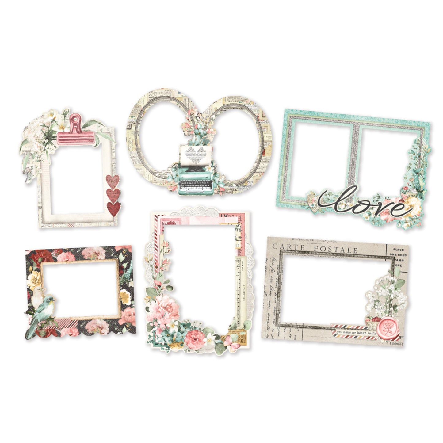 Simple Stories Simple Vintage Love Story Chipboard Frames