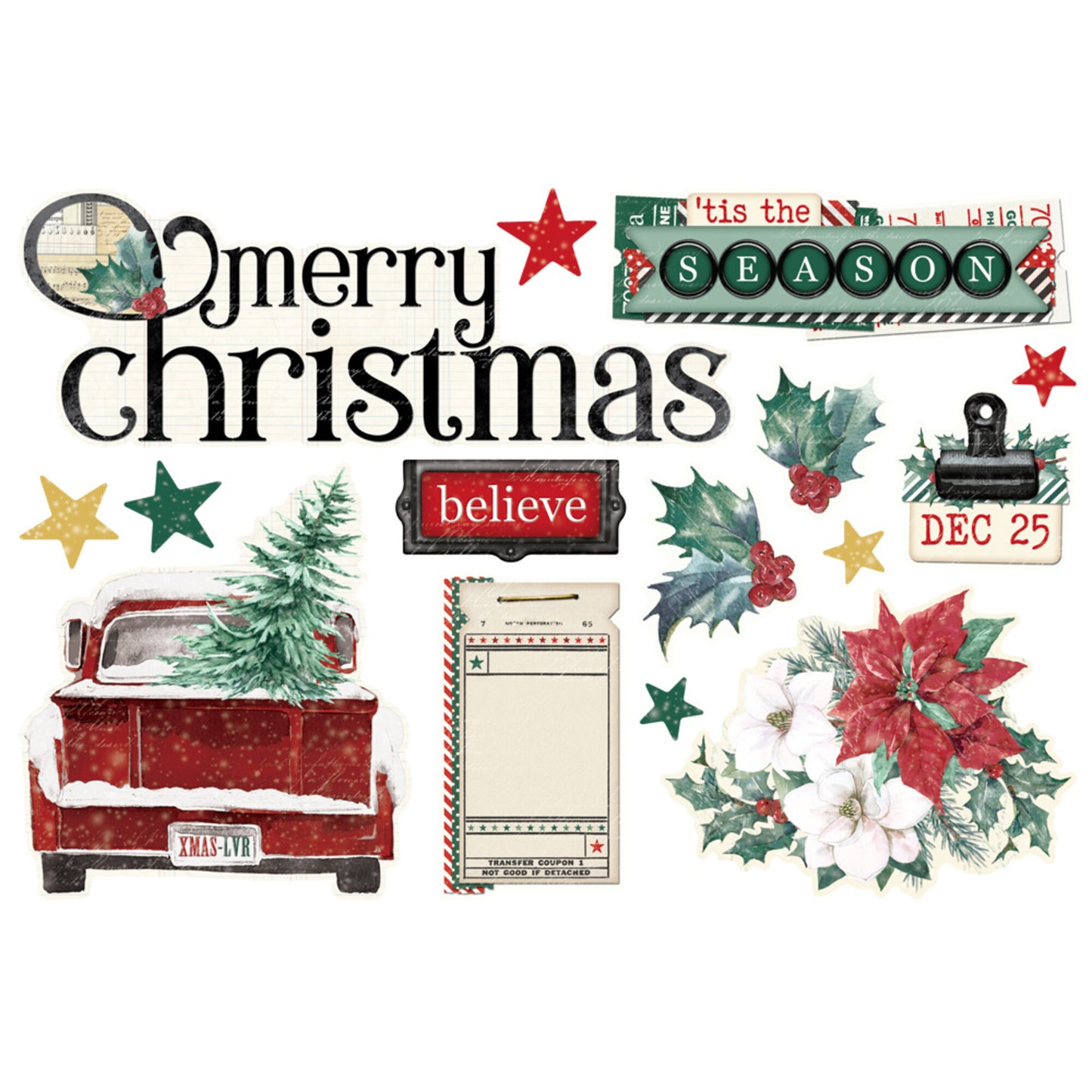 Simple Stories Simple Vintage 'Tis The Season Simple Pages Pieces
