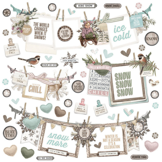 Simple Stories Simple Vintage Winter Woods Banner Sticker