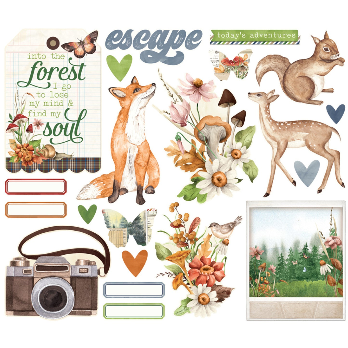 Simple Stories Simple Vintage Woodlands Big Bits & Pieces