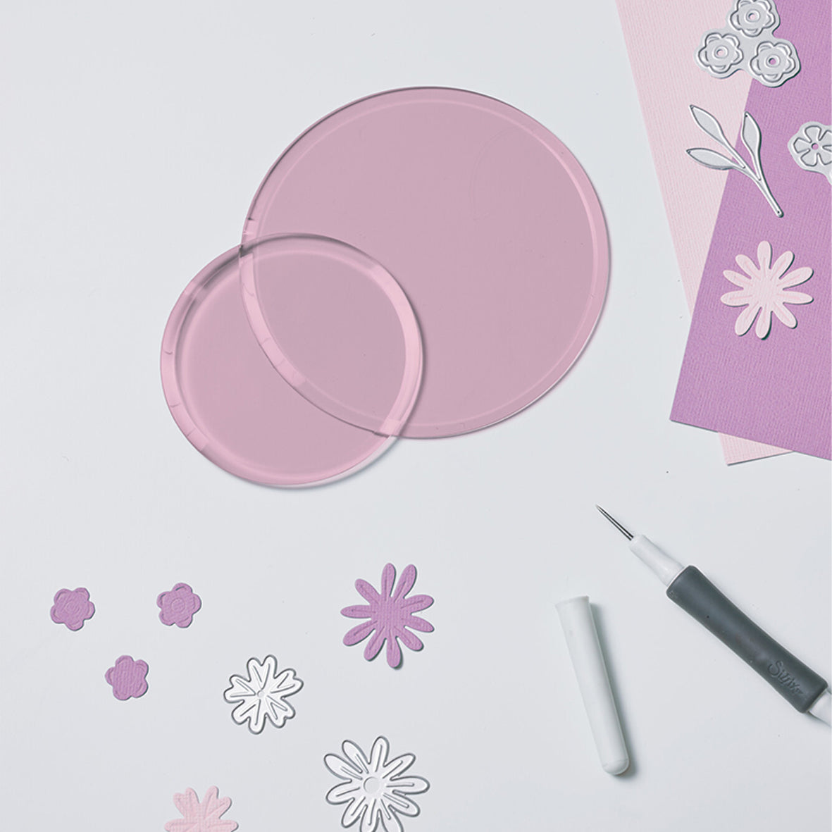 Sizzix Circular Cutting Pads 3 1/2 "/5" Lilac (2pcs)