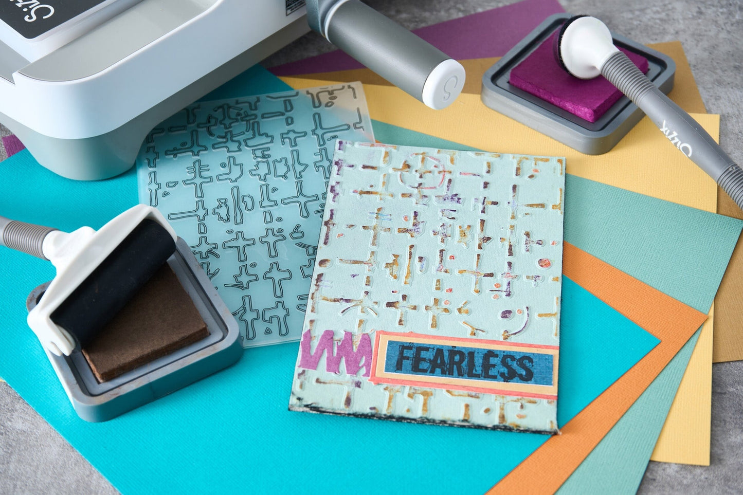 Sizzix Multi-Level Embossing Folder by Seth Apter Grid Graph