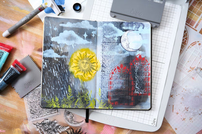 Sizzix Studio A5 Clear Stamps w/ A5 Stencils by Mark Montano Bundle