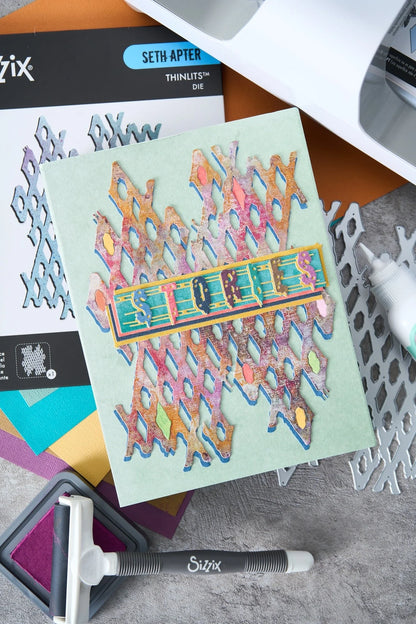 Sizzix Thinlits Dies & Multi-Level Embossing Folder by Seth Apter Bundle