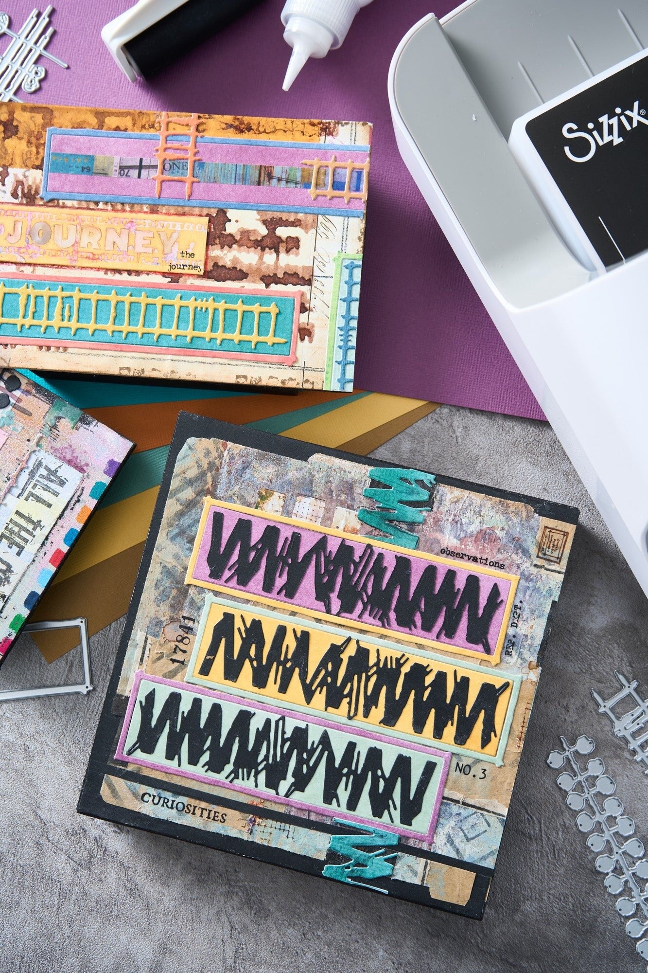 Sizzix Thinlits Dies & Multi-Level Embossing Folder by Seth Apter Bundle