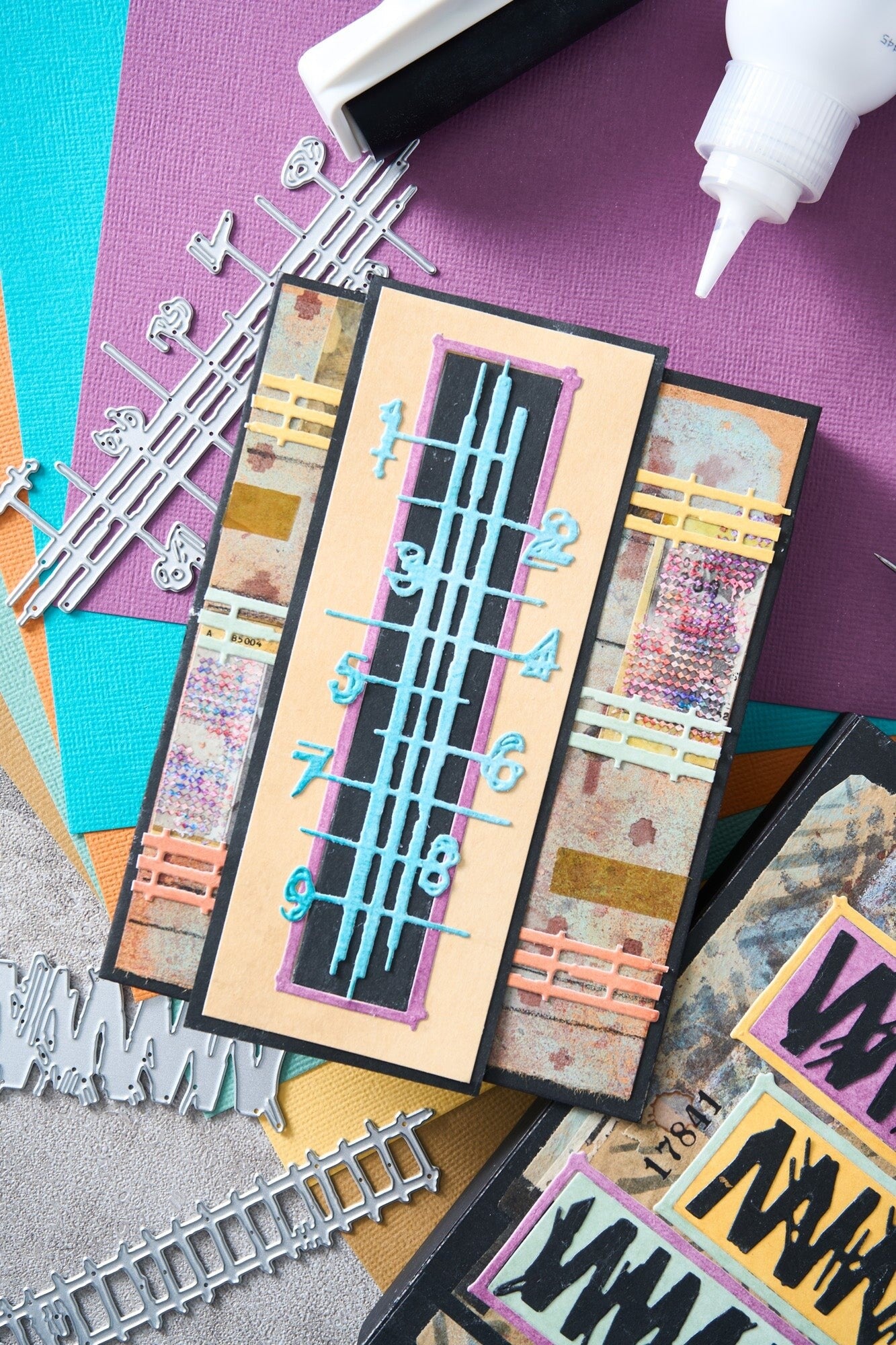Sizzix Thinlits Dies & Multi-Level Embossing Folder by Seth Apter Bundle