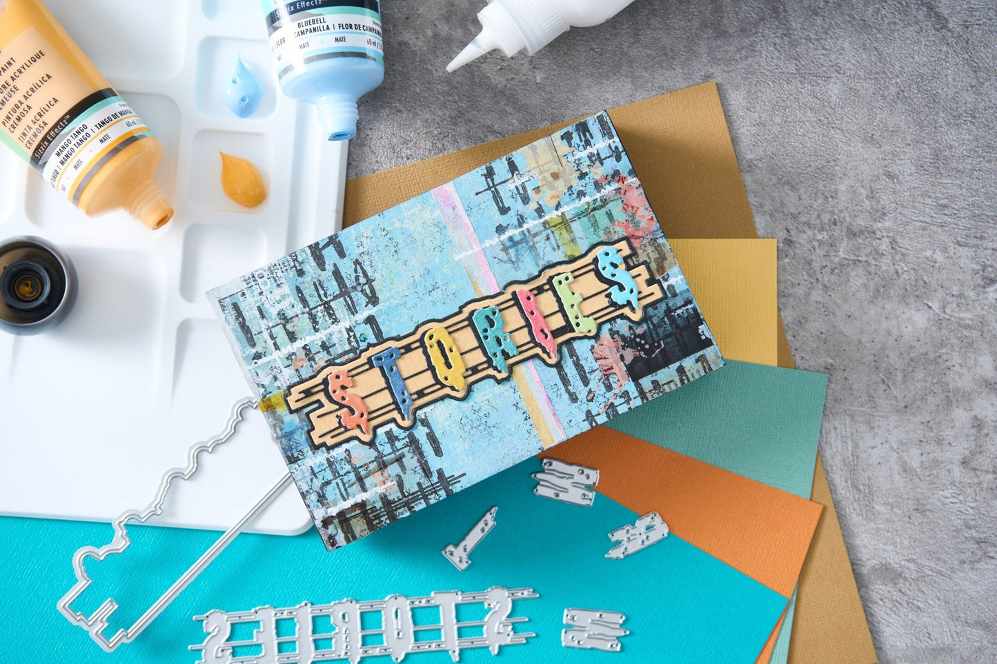 Sizzix Thinlits Dies & Multi-Level Embossing Folder by Seth Apter Bundle