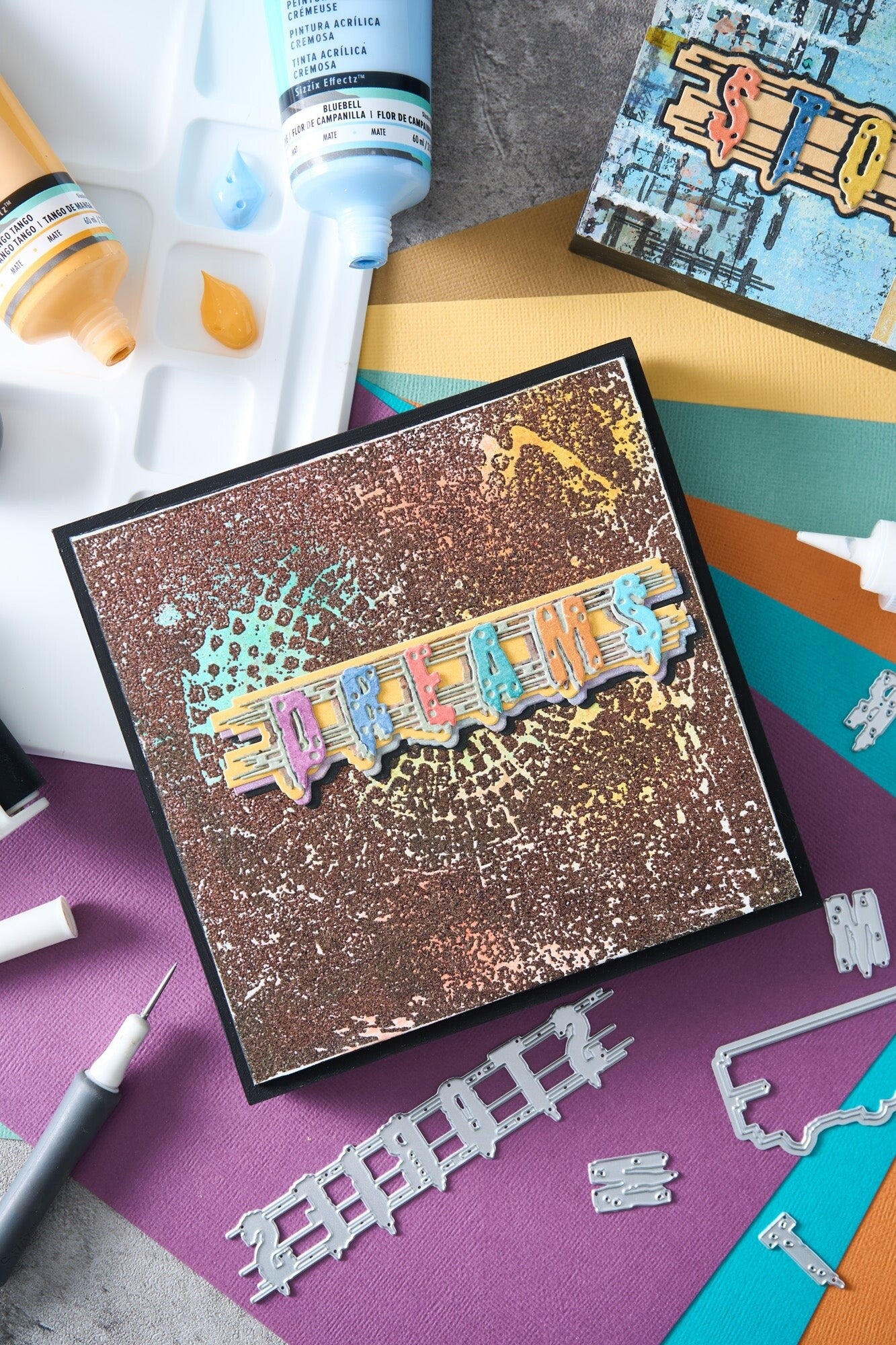 Sizzix Thinlits Dies & Multi-Level Embossing Folder by Seth Apter Bundle