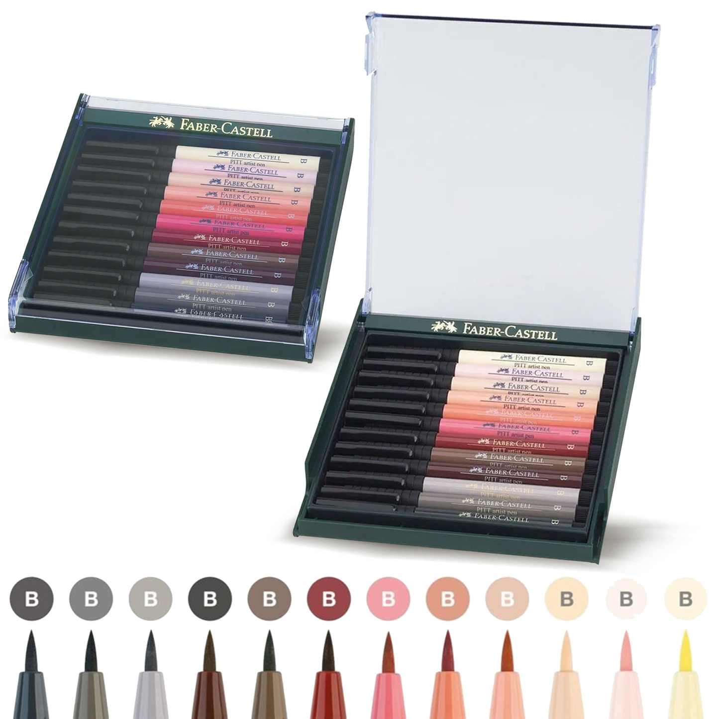 Faber Castell Pitt Artist Pen Brush Skin Tones (12pcs)