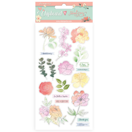 Stamperia Adhesive Shapes 15 x 30 cm Celebration Flowers