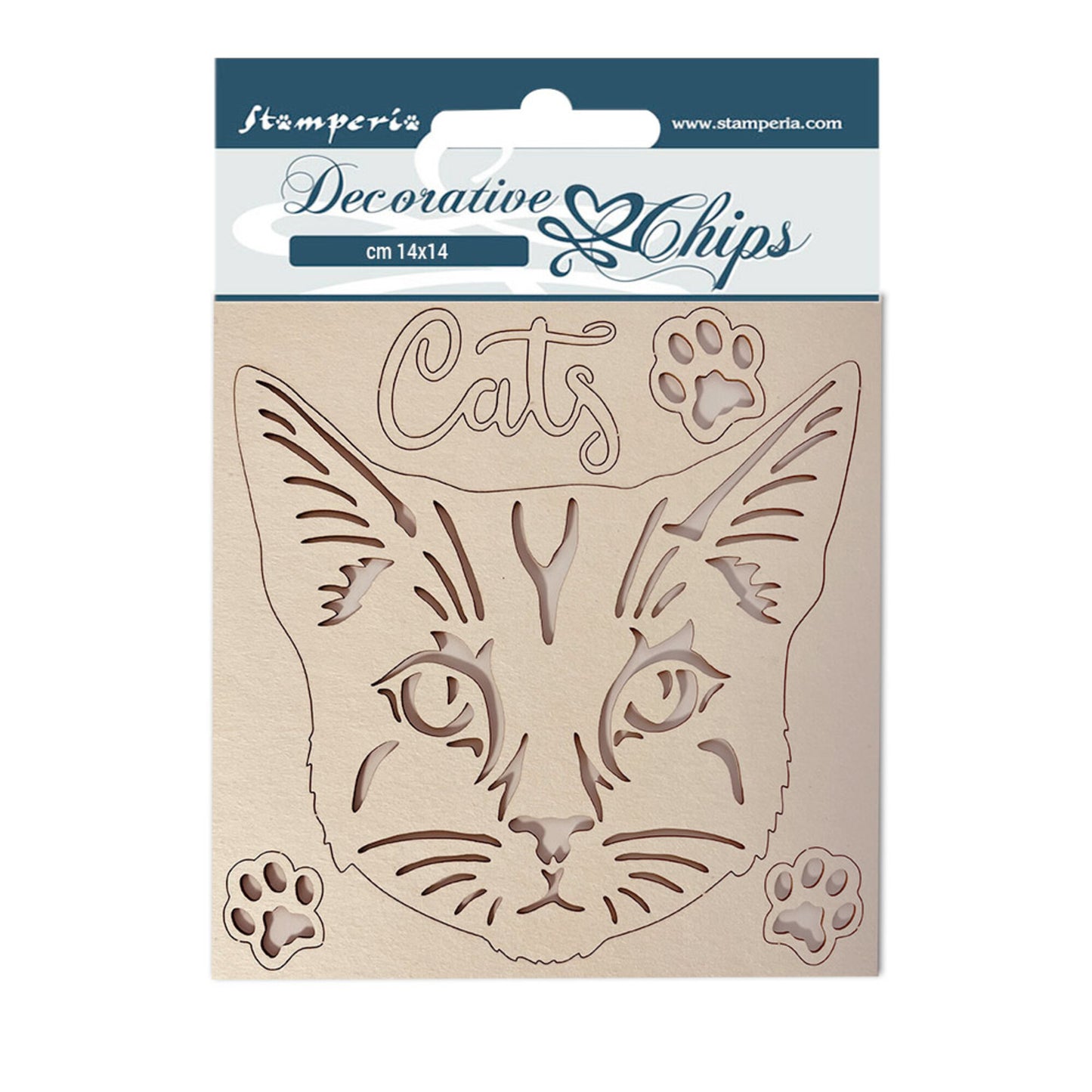 Stamperia 14x14 cm Decorative Chips Provence Cat