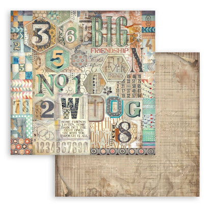 Stamperia Furry Friends 8x8 Inch Paper Pack Maxi Backgrouds Selection