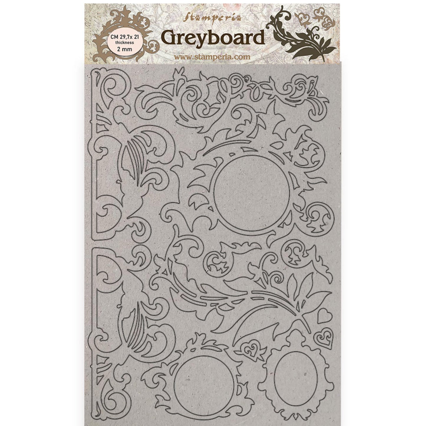 Stamperia A4 Greyboard 2 mm Casa Granada Decorations