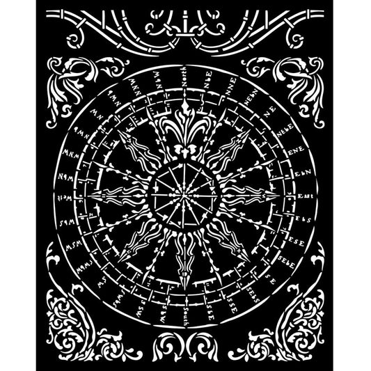 Stamperia  20 x 25 cm Thick Stencil Sir Vagabond In Fantasy World Round