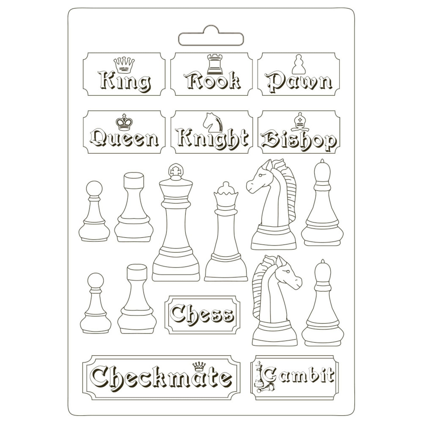 Stamperia Soft Mould A4 Alice Chessboard