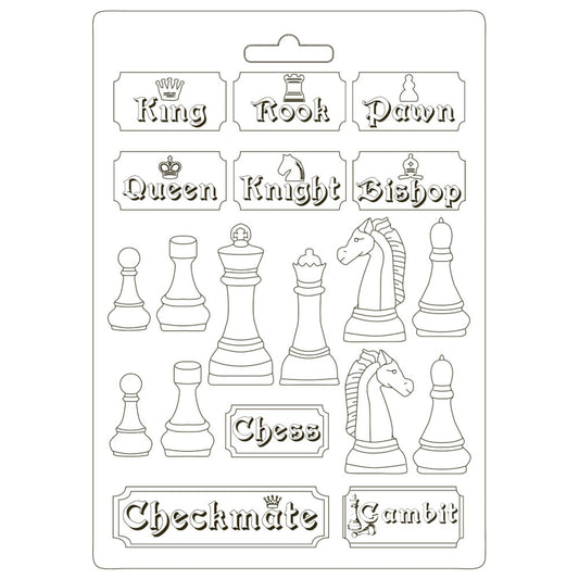 Stamperia Soft Mould A4 Alice Chessboard