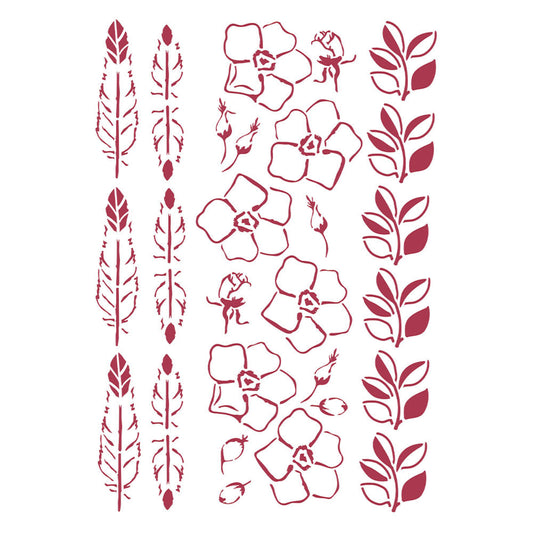 Stamperia 21 x 29.7 cm G Stencil Romantic Christmas Borders