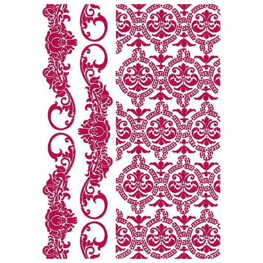 Stamperia 21 x 29.7 cm G Stencil Romantic Journal Border And Texture