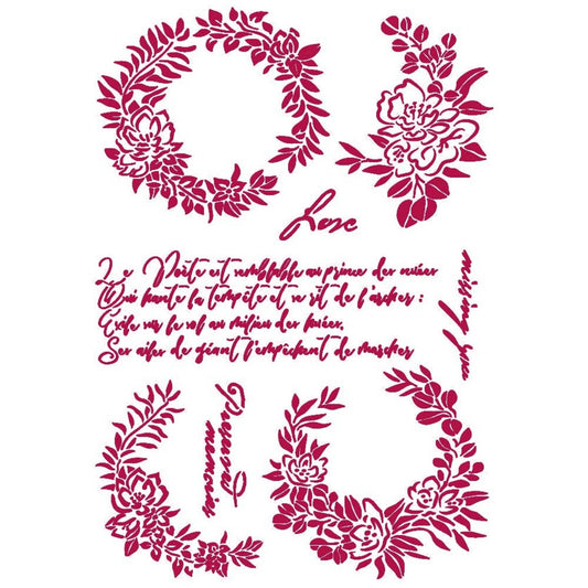 Stamperia 21 x 29.7 cm G Stencil Journal Garlands Love