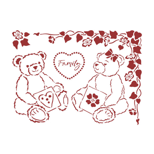 Stamperia 20 x 15 cm D Stencil DayDream Bears