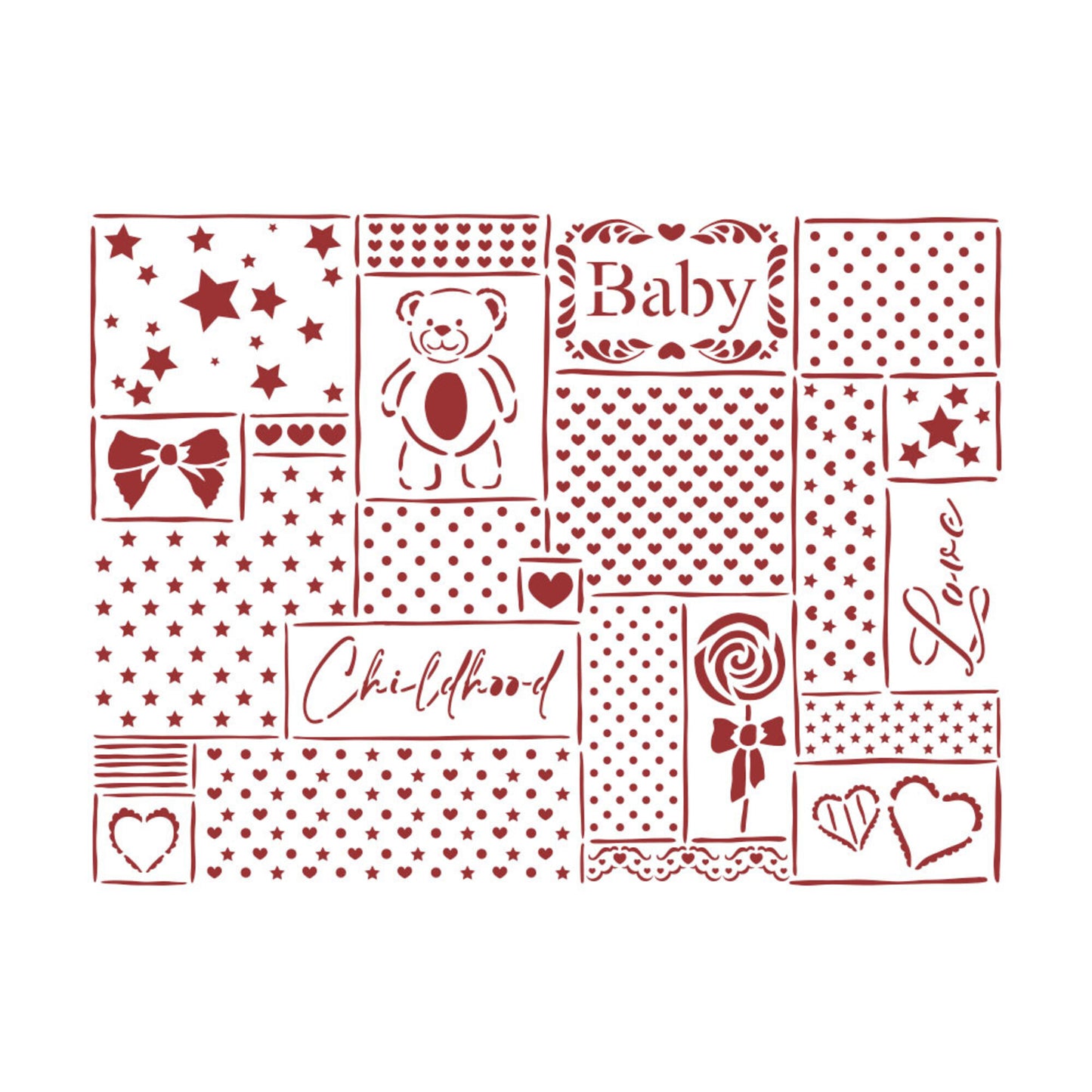 Stamperia 20 x 15 cm D Stencil DayDream Patchwork