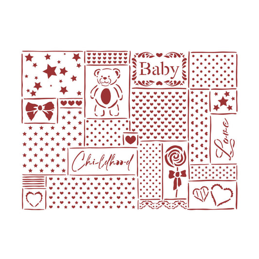 Stamperia 20 x 15 cm D Stencil DayDream Patchwork