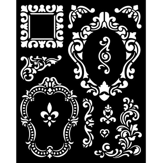 Stamperia 20 x 25cm Thick Stencil Alice Frames