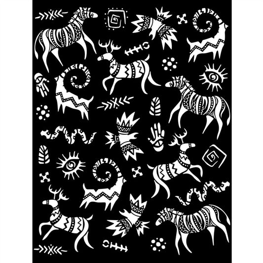 Stamperia 20 x 25cm Thick Stencil Savana Grafiti
