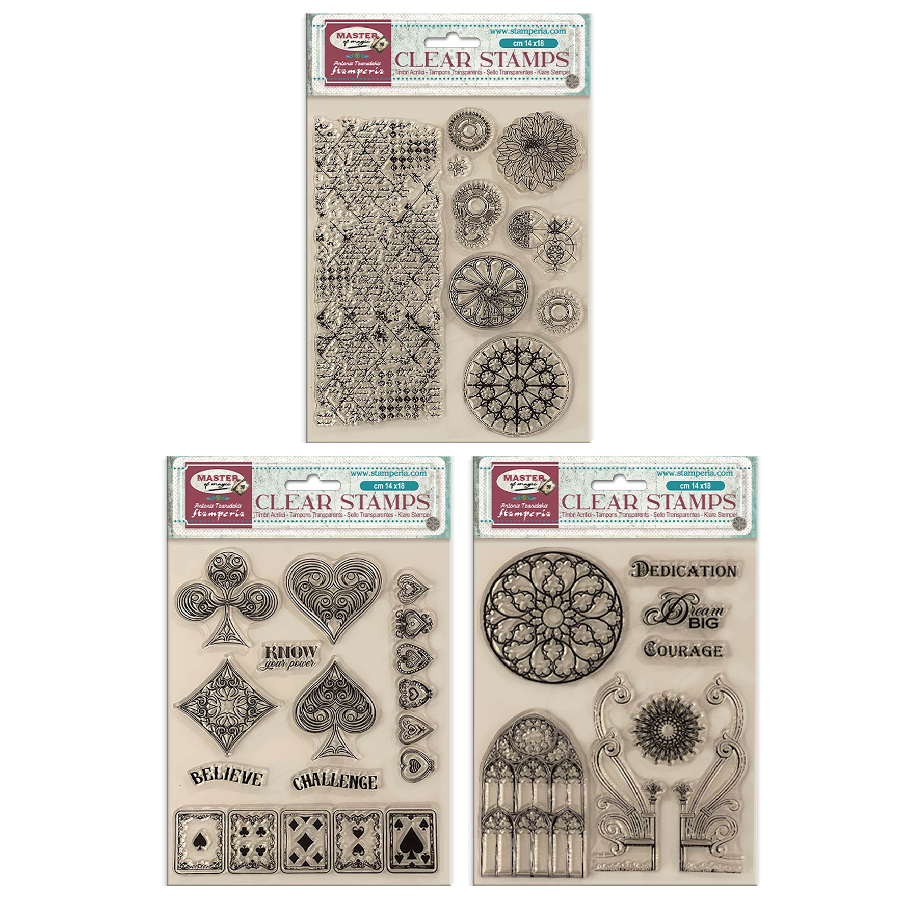 Card Making Magic Stamp Set Stamperia Master of Magic Clear Stamps Bundle – AALL & Create