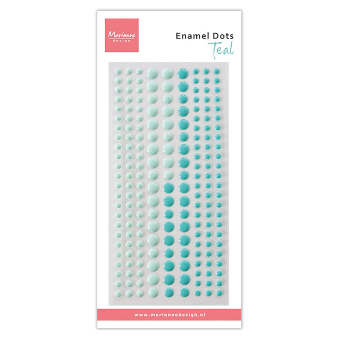 Marianne Design Decoration Enamel Dots Duotone Teal