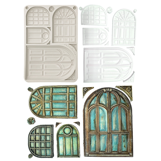 Stamperia Masquerade Silicon Mould A5 Windows