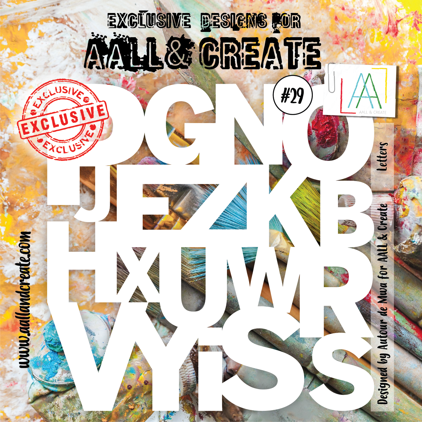 #29 - 6"x6" Stencil - Letters
