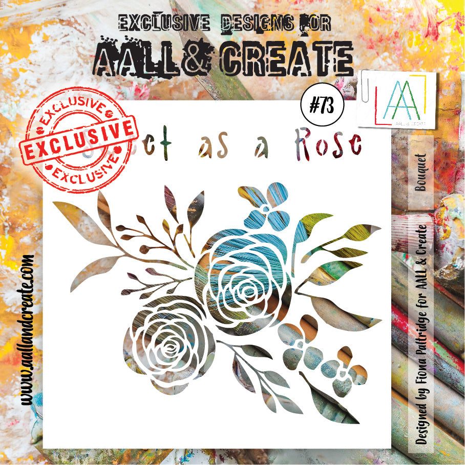 #73 - 6"x6" Stencil - Bouquet