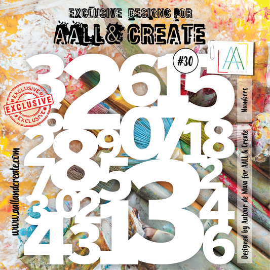 #30 - 6"x6" Stencil - Numeric