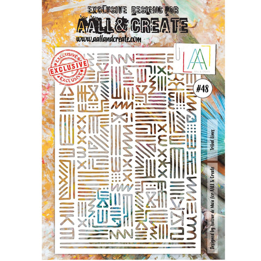 #48 - A4 Stencil - Tribal Lines